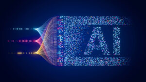 binary code forming AI letters